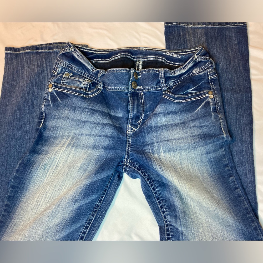 women’s 11 Long Boot Cut Jeans Wallflower Denim